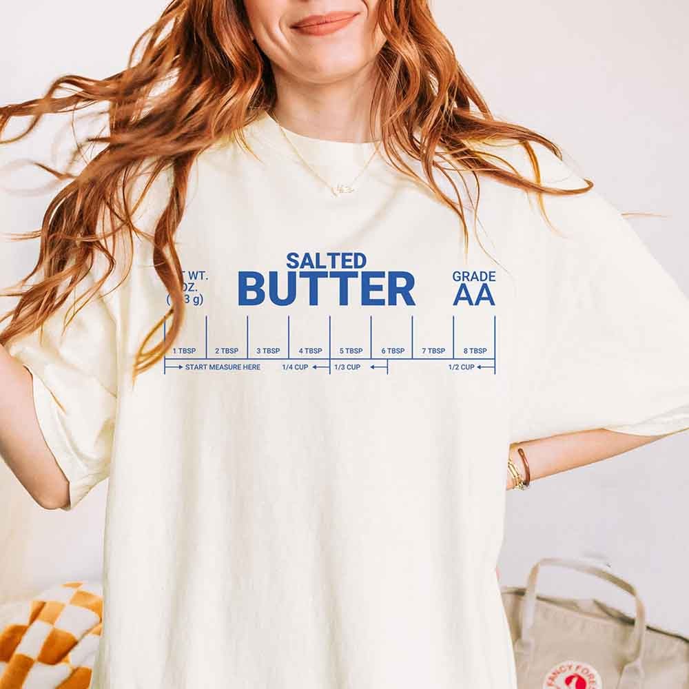 Personalized Name Salted Butter Sweatshirt, Custom Funny Baking T-Shirt, Family Recipe Mom Aesthetic Crewneck, Baker Foodie Gift, Comfort Colors