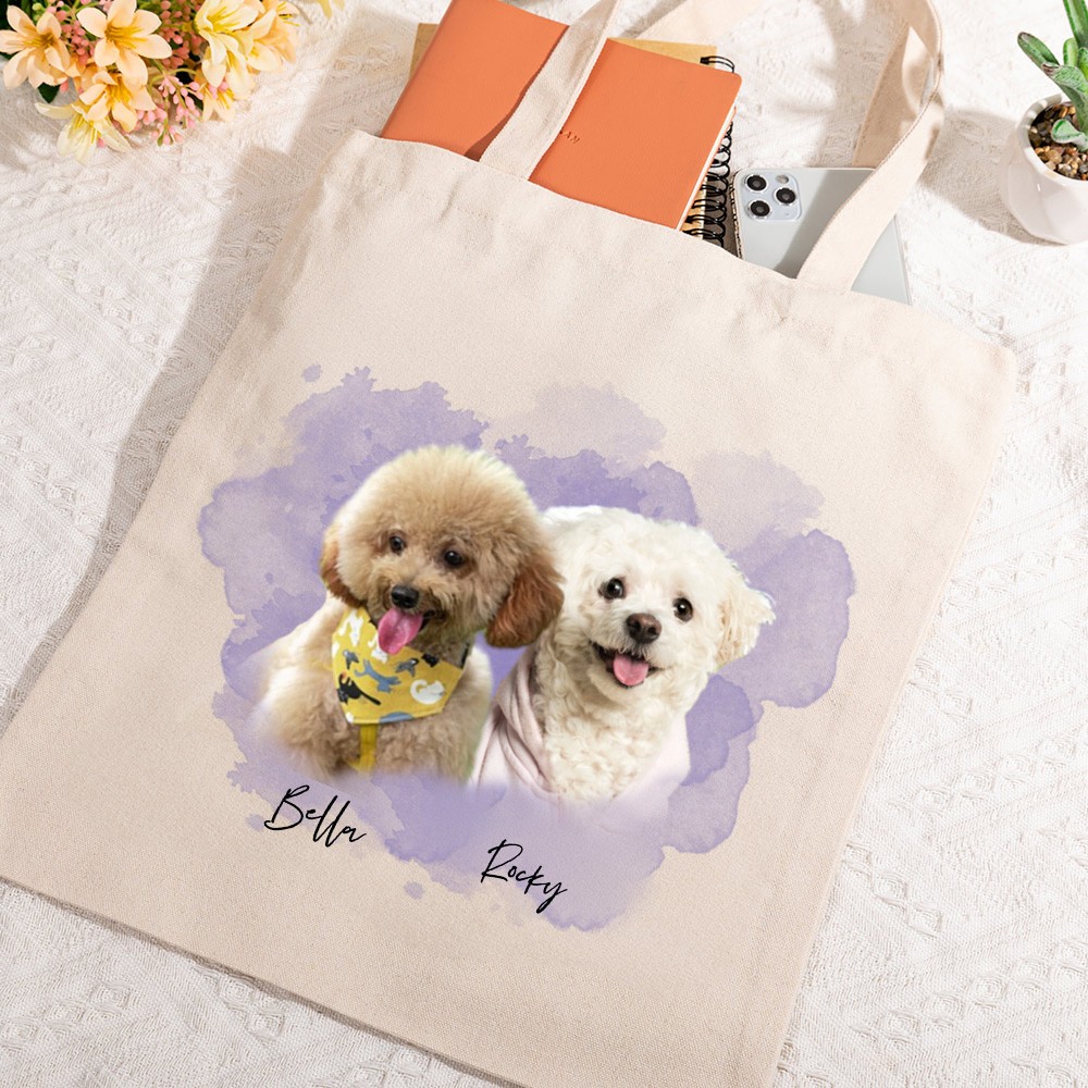 Suzitee Store Dog & Cat Personalized Tote Bag - Gift For Dog Mom