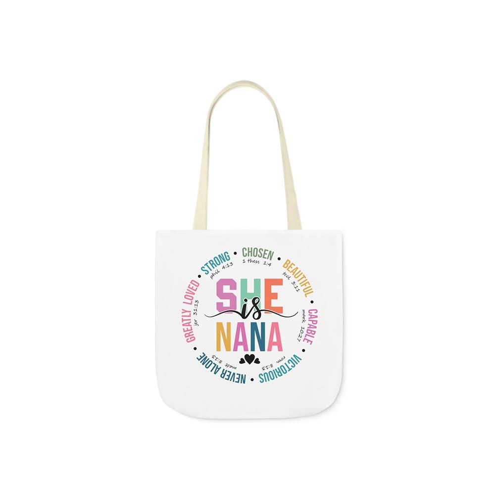 Custom Name She Is Nana Tote Bag, Nana Tote Bag, Grandma Gift, Grandma Birthday Gift, Promoted to Grandma, Gift for Grandma