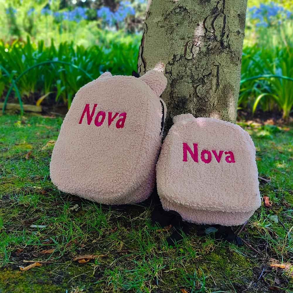 Toddler Girl Gift Idea, Personalized Child Bag, Birthday Gift for Kids, Monogram Preschool Backpack, Embroidered Teddy Bear Small Backpack