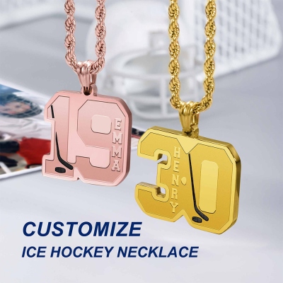 custom Ice hockey necklace