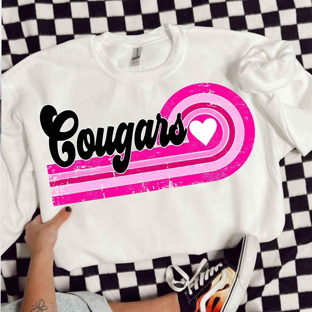 Personalized Name Retro Design Sweatshirt for High School Mascot, Custom Multicolor Sweatshirt, Valentine’s Day Gift, Gift for Her/Him