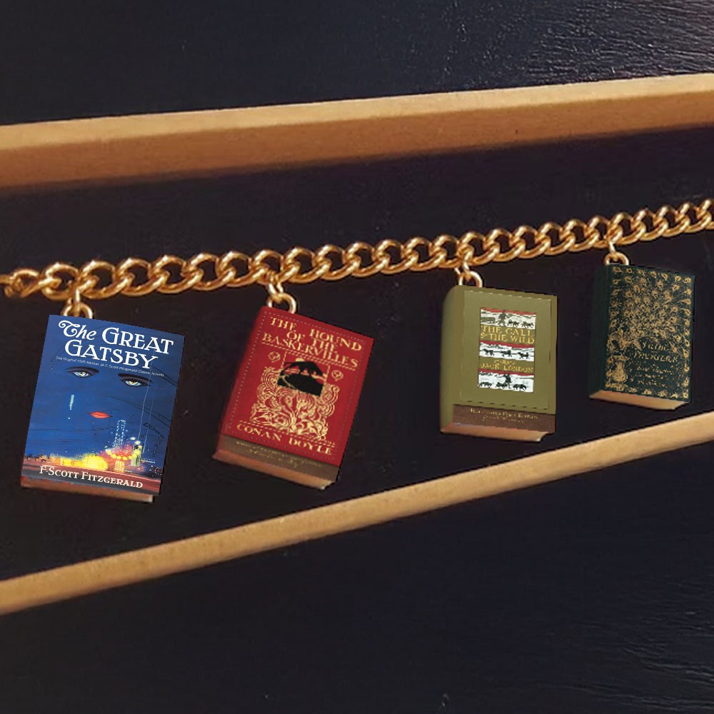 book charm bracelet