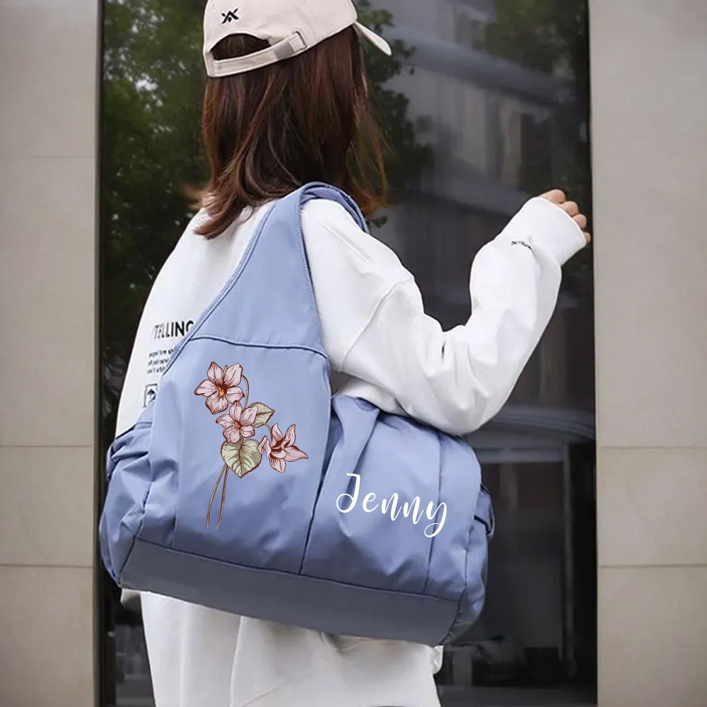 Personalized Sports Bag, Yoga Gym Bag for Women, Duffel Bag, Travel Bag, Dance Bag, Weekend Bag, Gym Bag with Name, Gifts for Sports Lovers