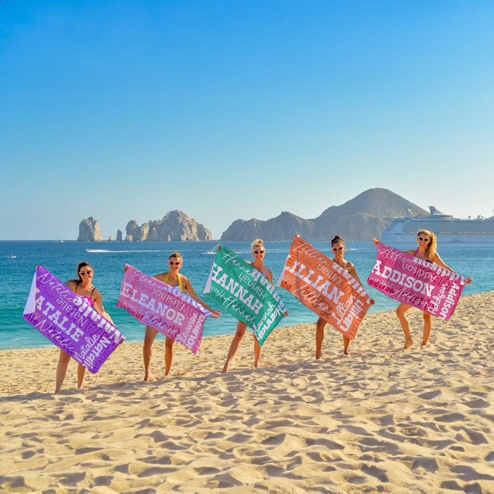 Beach towel with name