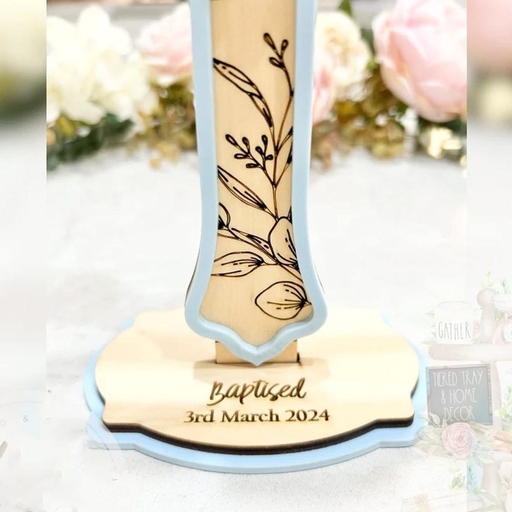 Personalized Baptism Christening Cross Gift