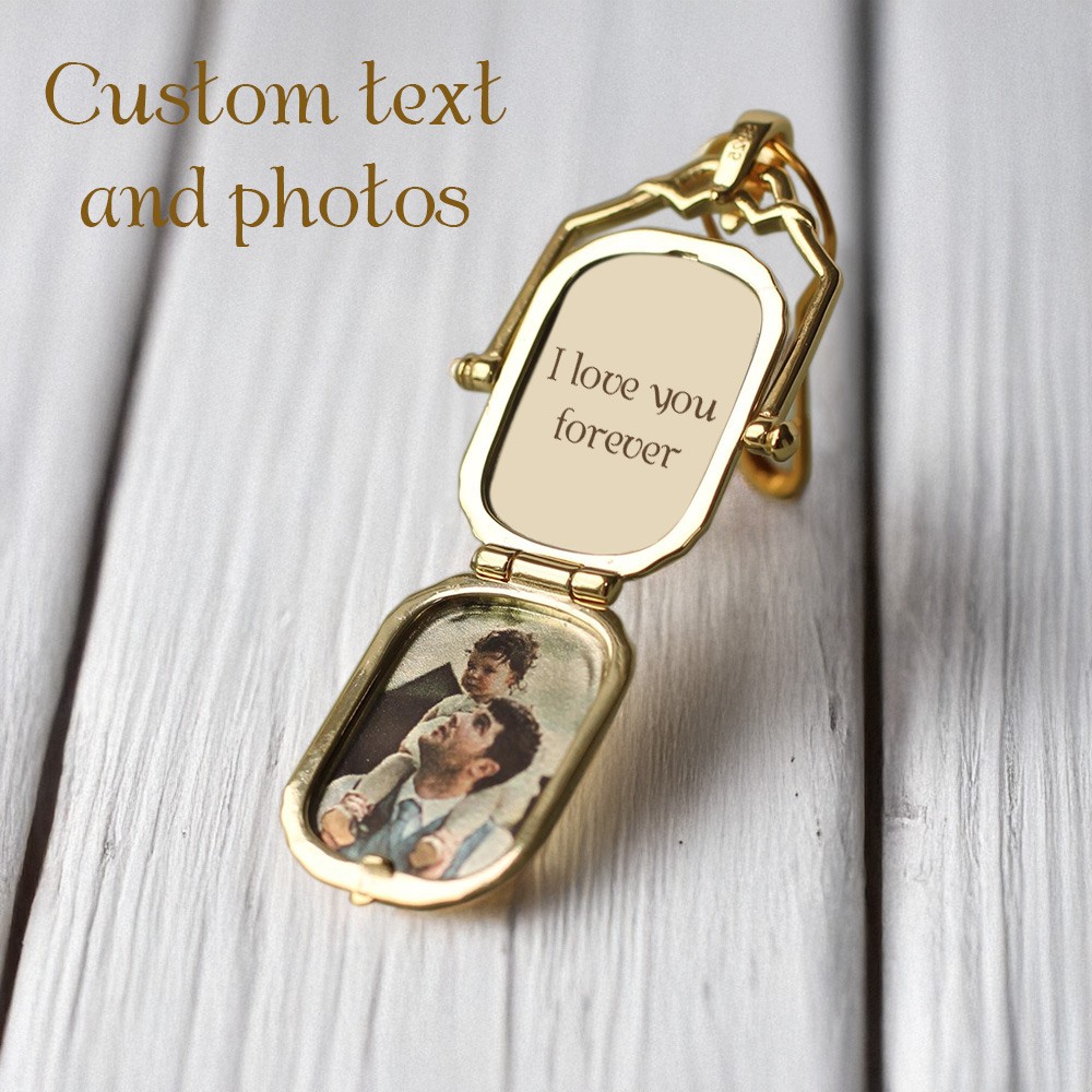 Custom Antique Locket Necklace with Photos, Victorian Locket, Edwardian Rectangle Locket, Personalized Thoughtful in Memoriam Bereavement Gift