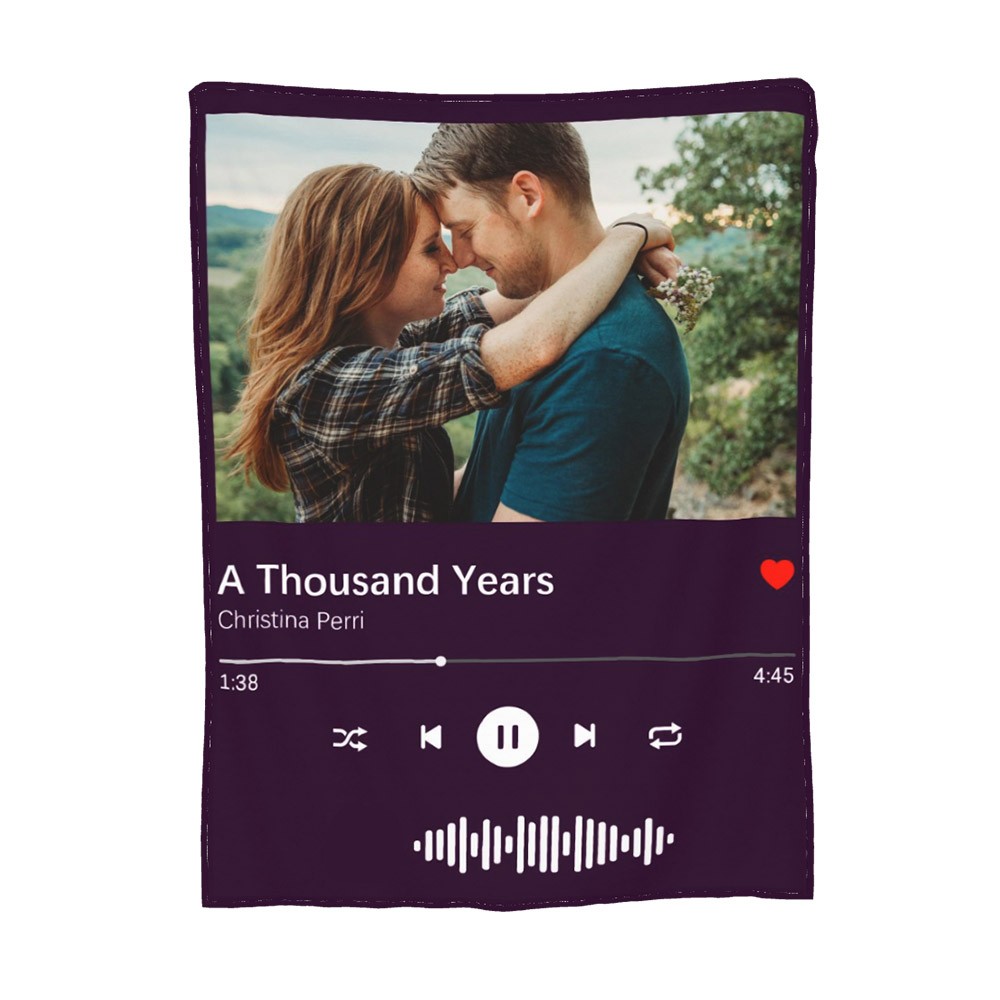 Custom Spotify Photo Music Player Blanket