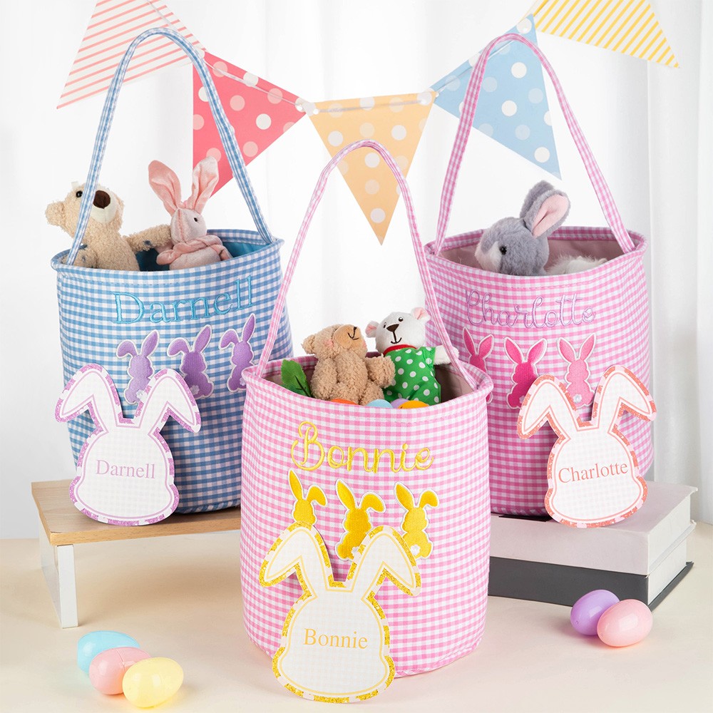 Custom Bunny and Name Easter Bag