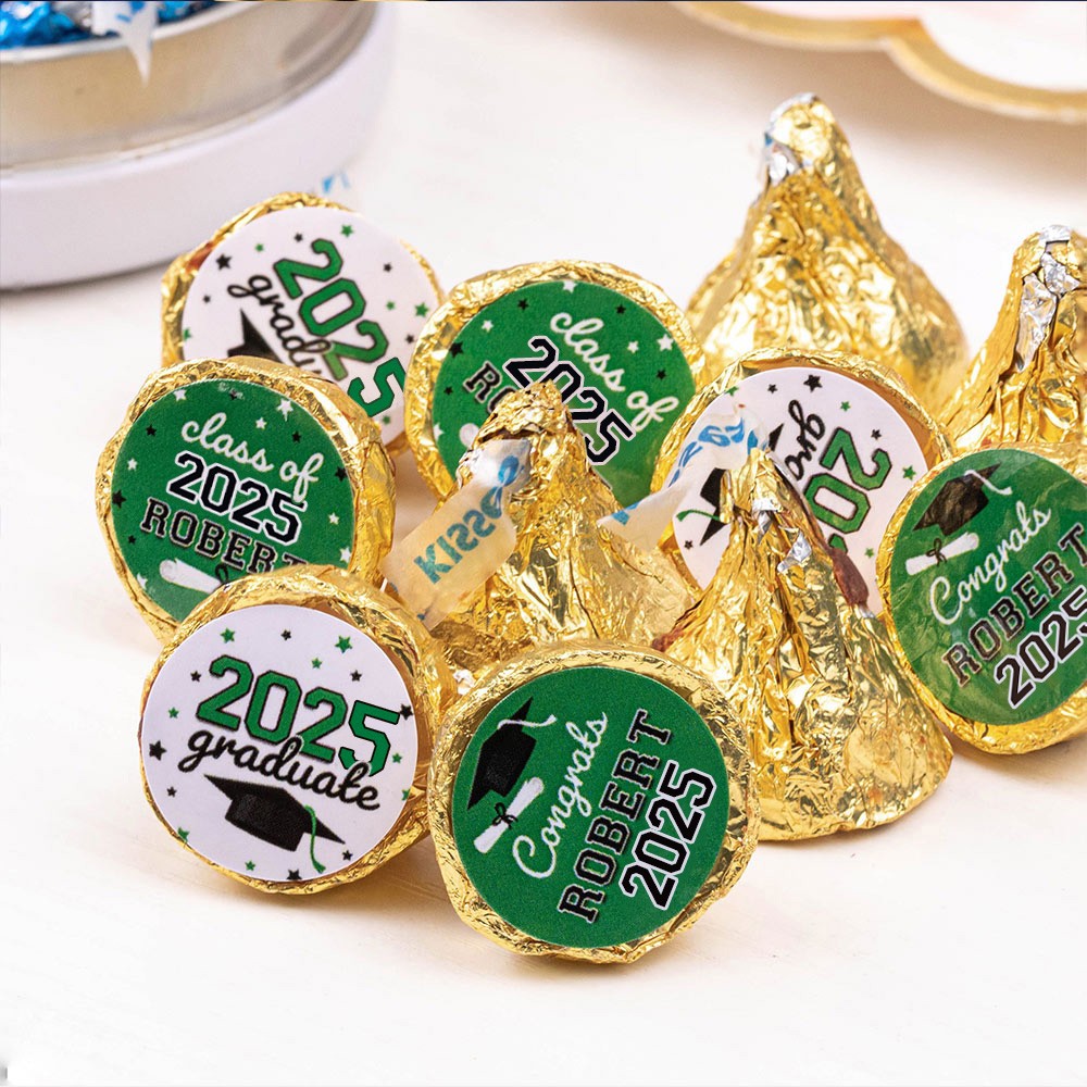 Graduation Stickers for Chocolate Kisses Candy