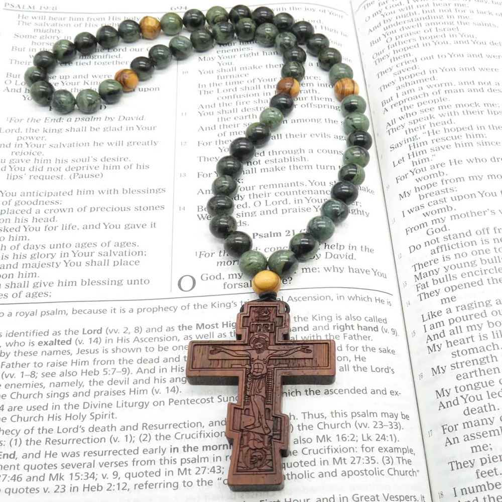 Wooden Cross Pendant Necklace
