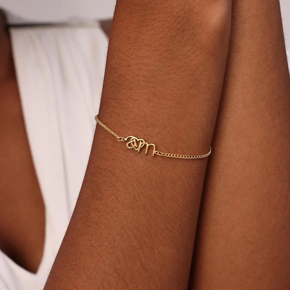 Personalized Initials Bracelet With 