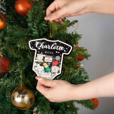 Personalized baby's first Christmas music player pendant, customized baby birth information, baby's first Christmas gift