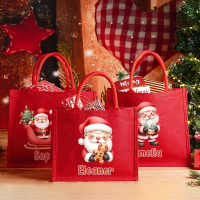 Burlap bag with name
