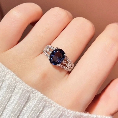 Personalized Birthstone Promise Ring, Sterling Silver 925 Engagement Ring, Dainty Halo Jewelry, Gift for Valentine's Day/Anniversary Gift for Her/Wife