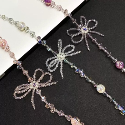 Luxury INS Style Handmade Crystal Beaded Phone Lanyard – Crossbody Strap Chain, Anti-Lost Wrist & Bag Accessory for Women