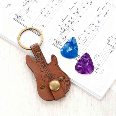 Guitar Pick holder keychain