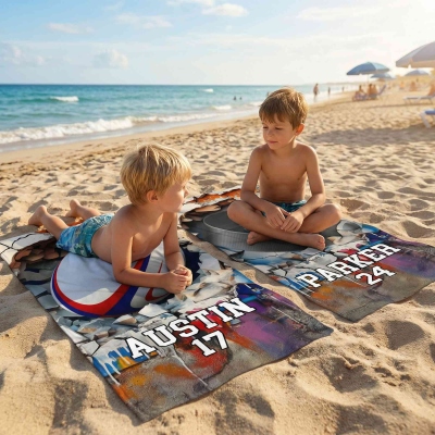 Strandtuch mit Namen