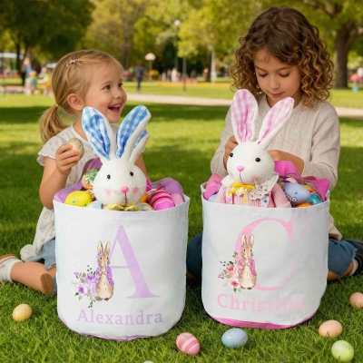 Easter egg basket  with name