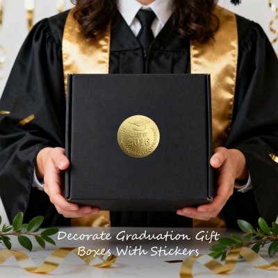 (Set of 12pcs)Personalized Name Class of 2026 Embossed Stickers, Gold Foil Graduation Seal Labels, Party Favors, Gift of Graduates/Students/Classmates