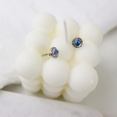 Titanmånstensörhängen, Vintage örhängen som inte mattas av, Vattentäta titanörhängen i implantatkvalitet, Eleganta smycken för kvinnor, Present till henne