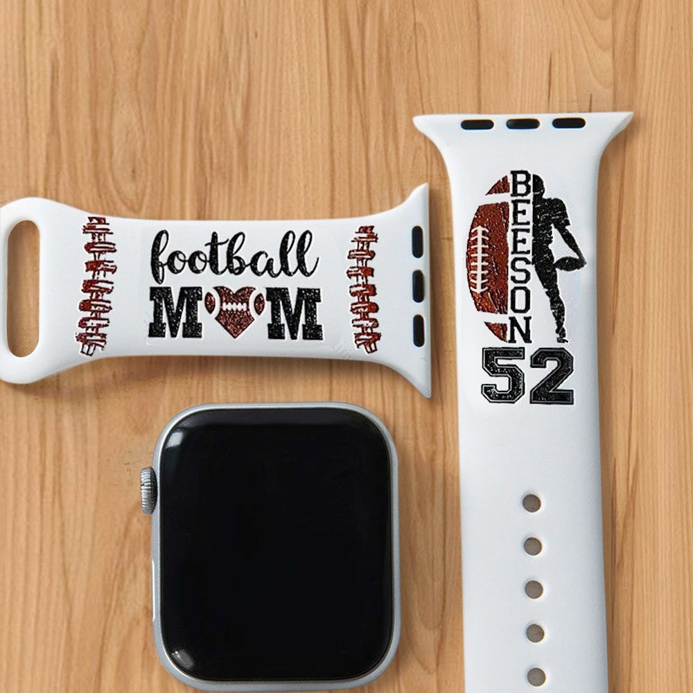Personalisiertes FußballGravurUhrenarmband, kompatibel mit Apple
