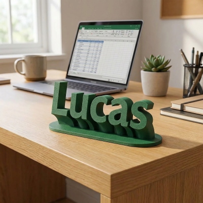 Personalized 3D Printed Playful Name Plate, Multicolor Name Display, Office Desktop Decor, Birthday/Appreciation Gift for Teacher/Colleagues/Friends