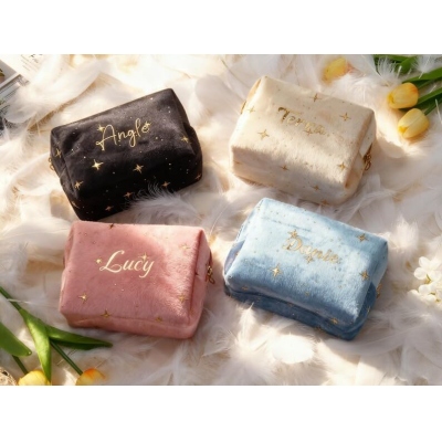 Custom Star Cosmetic Bag with Name, Large Capacity Fantasy Travel Toiletry Makeup Bag, Beauty Organizer Storage, Gift for Her/Friends/Bridesmaids