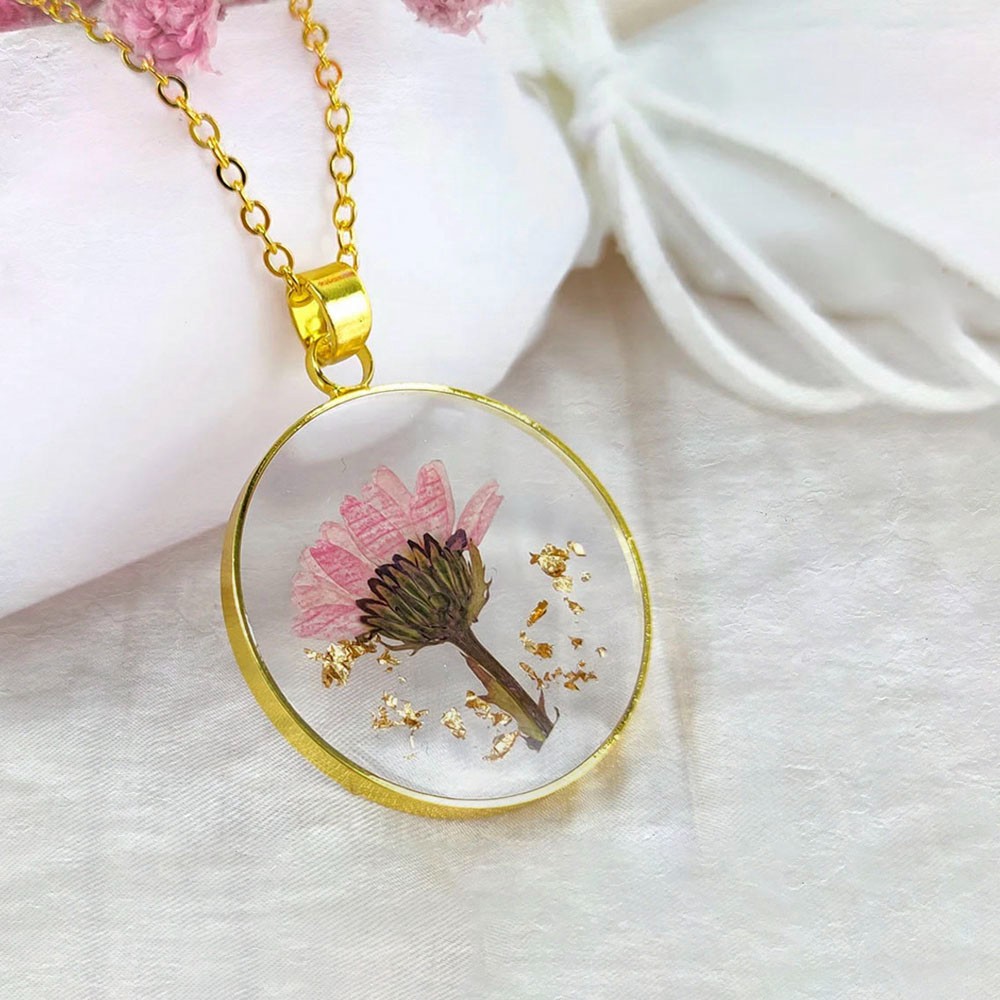 MOKKHNB Sonnenblumen Ohrringe - Echte Gepresste Blumen Im Kreativen Schmuck-Design