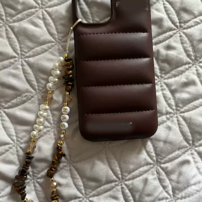 Personalized Name Tiger Eye Phone Strap, Healing Crystal Phone Chain, Pearl Beaded Phone Charm, Birthday/Wedding Gift for Her/Mom/Bridesmaids