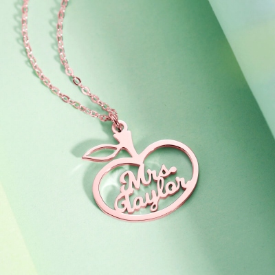 Personalized Apple Style Name Necklace