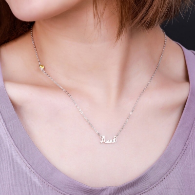 Personalized Sideways Cross Name Necklace