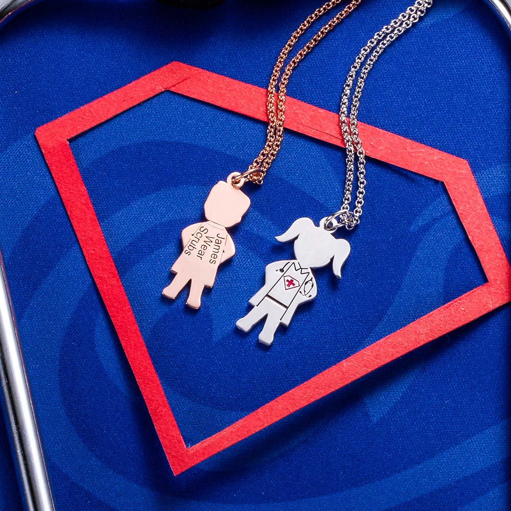 Colar de super-herói personalizado para médico