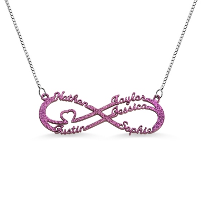 Personalized Colored Infinity Name Necklace