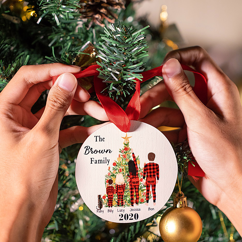 Personalized Family Christmas Ornaments 2024 - Damita Desdemona