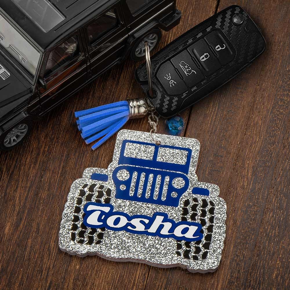 Personalized Jeep Key Chain Off Road Vehicle Keychain