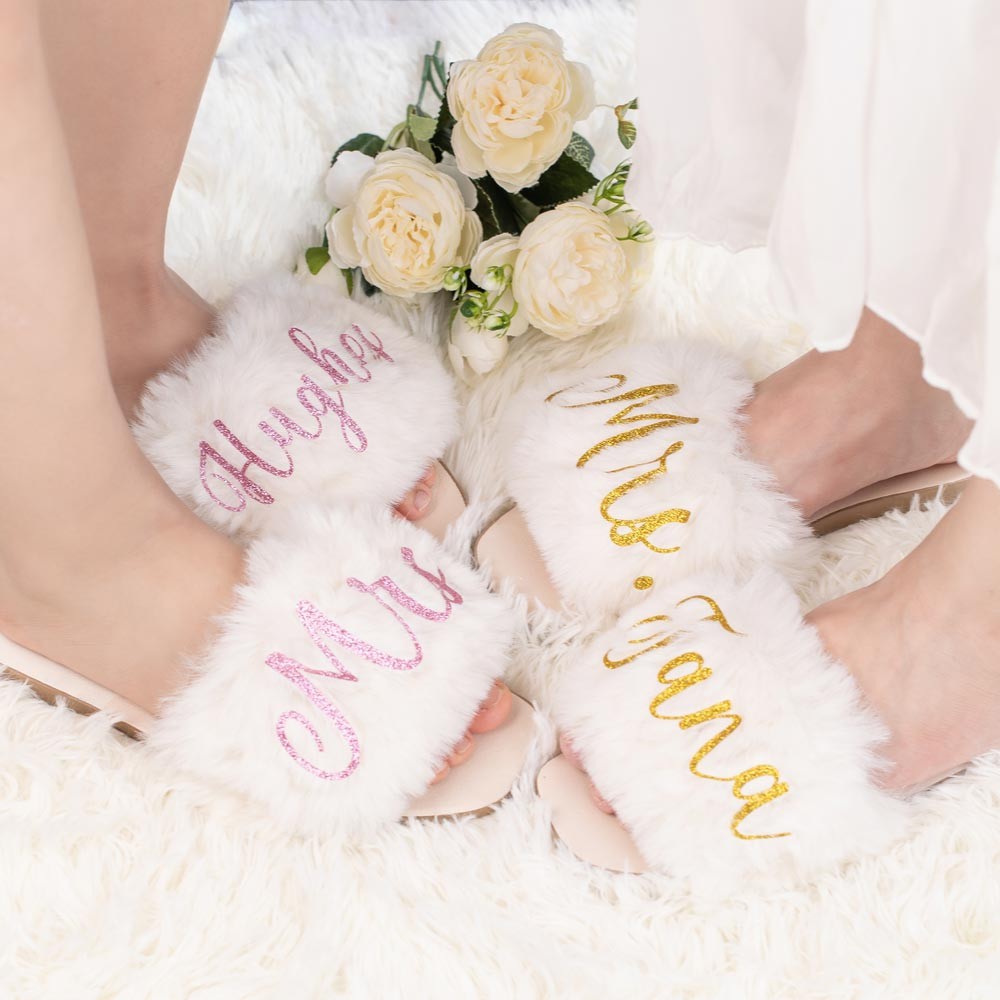 Personalized Bride Slippers