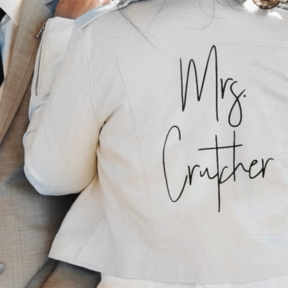Custom Leather Jacket, Custom Mrs. Jacket, Personalized Name Leather