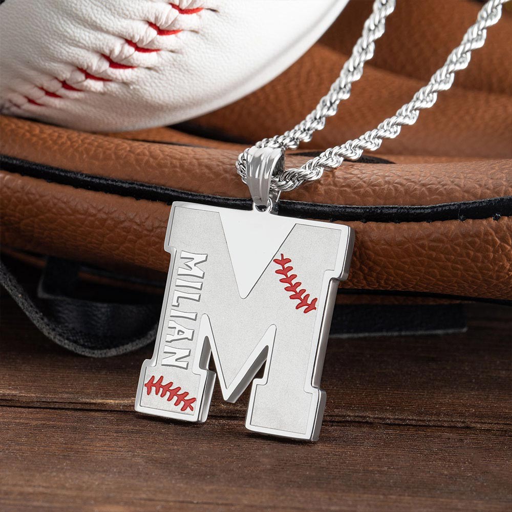 Baseball mom necklace