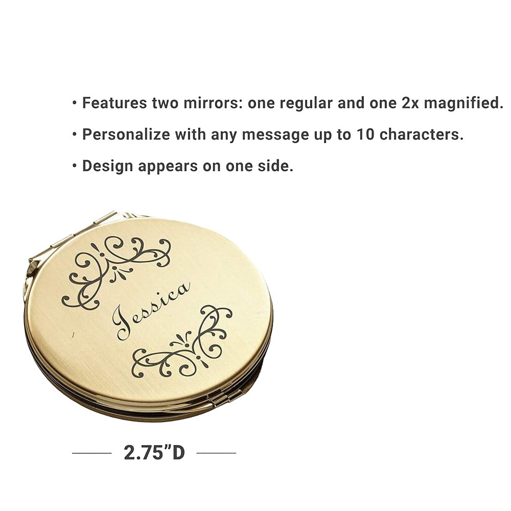 Miroir de maquillage personnalis avec nom miroir de sac de