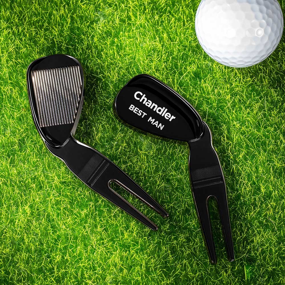 Custom Engraved Golf Divot Tool for Wedding Party, Golf Divot Repair Tool for Groomsman & Best Man Gifts, Easily Attach and Access Divot Tool