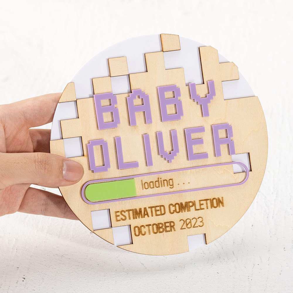 Personalized Gaming Baby Announcement Plaque, Gamer - Video Game Announcement, Pregnancy Announcement Sign, Birth Name Sign Custom Name Sign