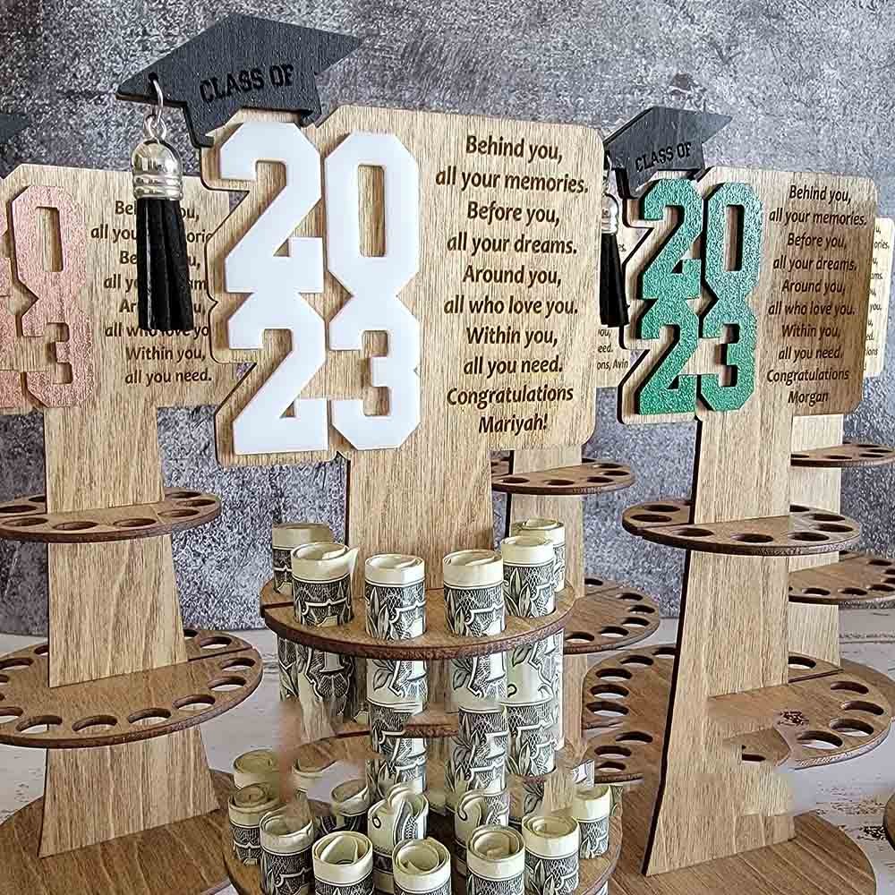 Custom Graduation Gift Money Holder, Tiered Graduation Money Cake, Graduation Gift Ideas for Him, Gift Ideas for Her, 2023 Personalized Graduation Gifts, Graduation Party Decorations