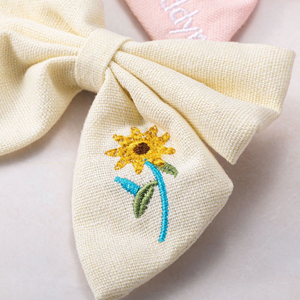 Name Embroidered Hair Clip