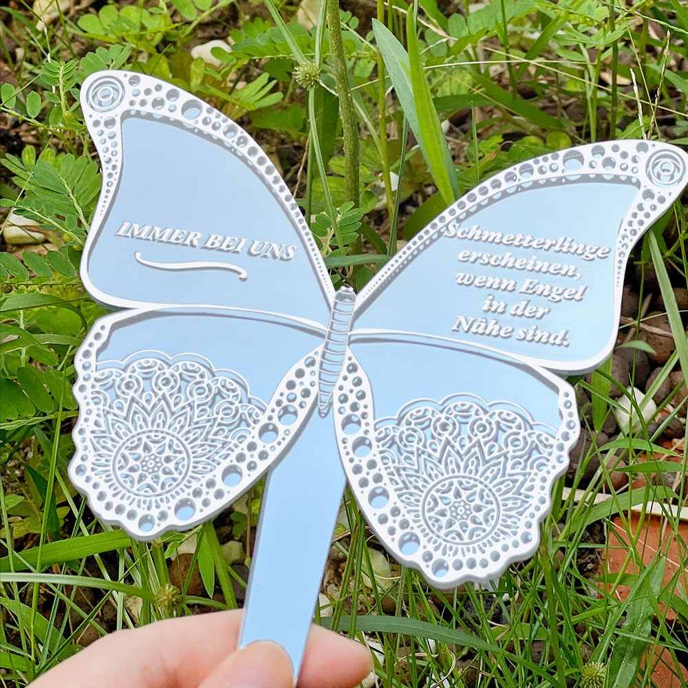 Custom In Loving Memory Butterfly, Mum in Heaven Grave Decoration for Cemetery, Memorial Gift, Butterfly Ornament Ground Stake