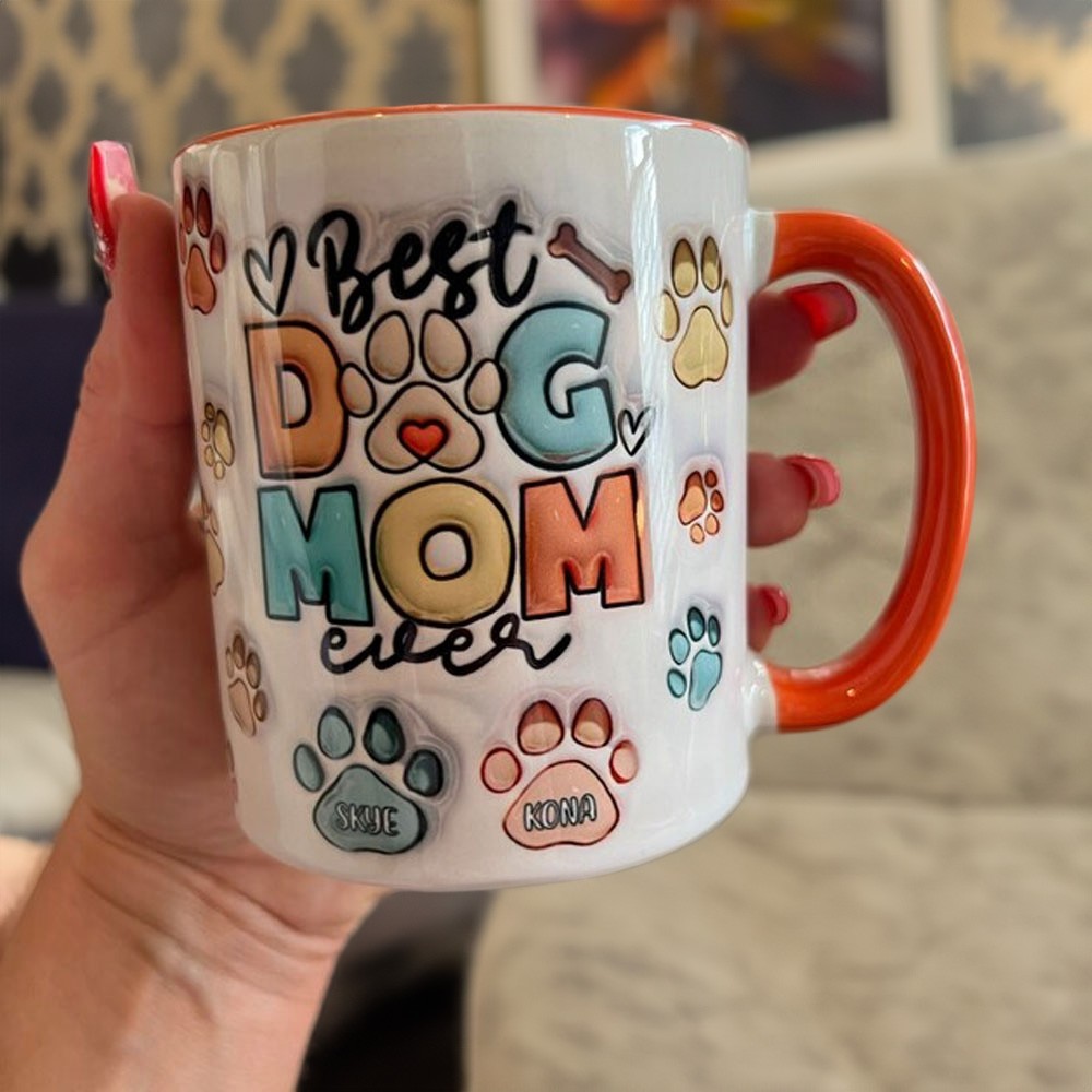 Tasse Imprimée Gonflée En 3D Personnalisée Avec Nom De Chien Et De Chat ...