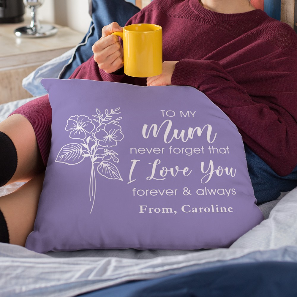 Personalized Birth Flower Pillow