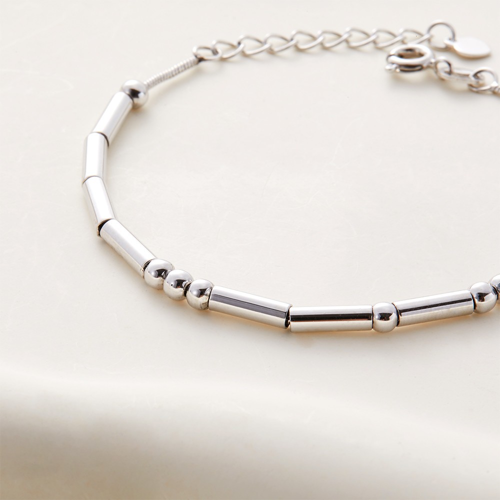 Custom Morse Code Bracelet, Long Distance Relationship Bracelet, Sterling Silver 925 Couple Jewelry, Valentine's Day/Anniversary Gift for Couple/Lover