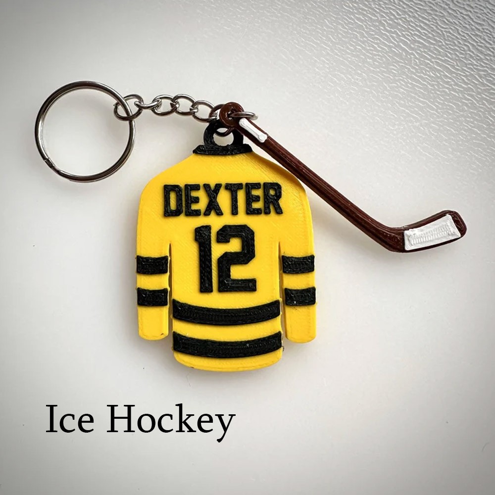 Personalized Name Number Ball Shirt Keychain, Custom Number 3D Printed Sports Shirt Keychain, Fun Gift for Ball Team, Gift for Sportsmen
