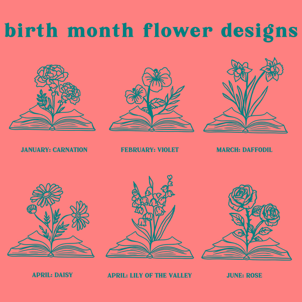 Personalized Bookshelf Sign with Birth Month Flower, Custom Name 3D Printed Book Nook Decorate, Bookish Decor, Book Lover Gift, Gift for Reader